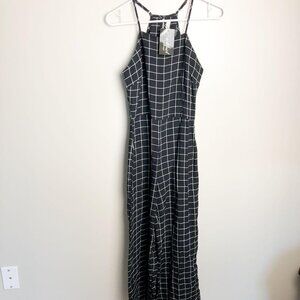 NWT Lydelle High Neck Plaid Romper